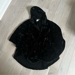 Fendi Black Hooded Cape